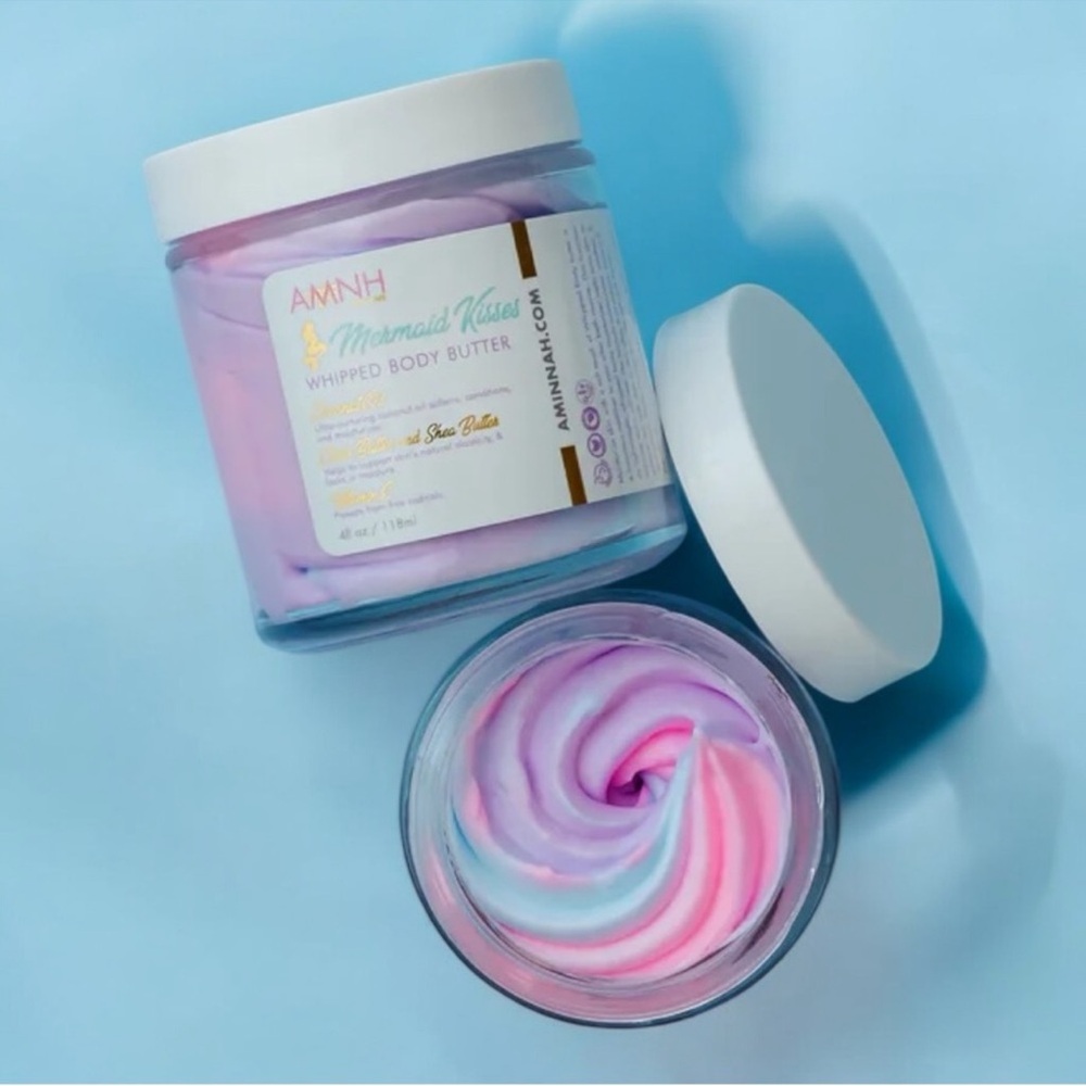 Aminnah AMNH Mermaid Kisses 8 oz Whipped Body Butter - Pink and Purple